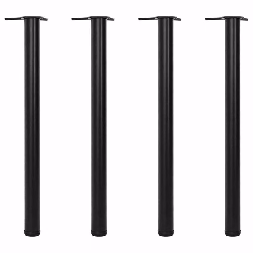 Berkfield Home Sturdy Height Adjustable Table Legs, Black, H: 87 cm, Set of 4 – 2