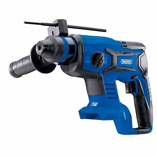 Draper 55517 D20 20V Brushless SDS+ Rotary Hammer Drill, Blue, Bare Tool
