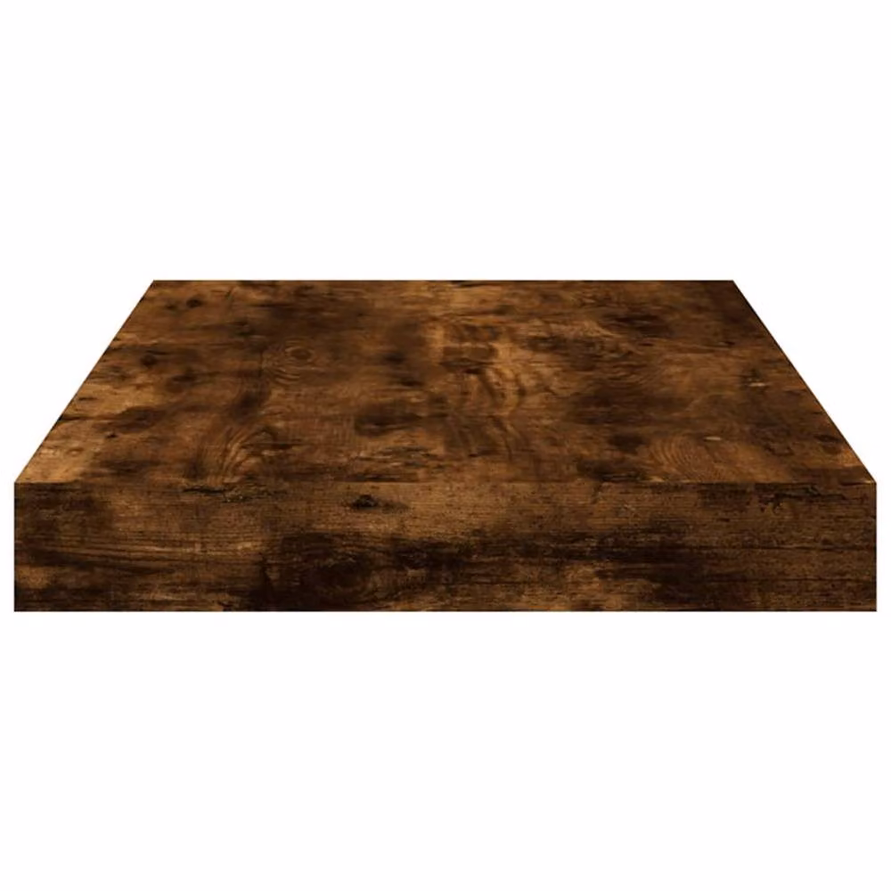 Berkfield Home Set of 4 Wall Mounted Shelves in Smoked Oak Brown, W: 40 cm, D: 10 cm, H: 1.5 cm – 4