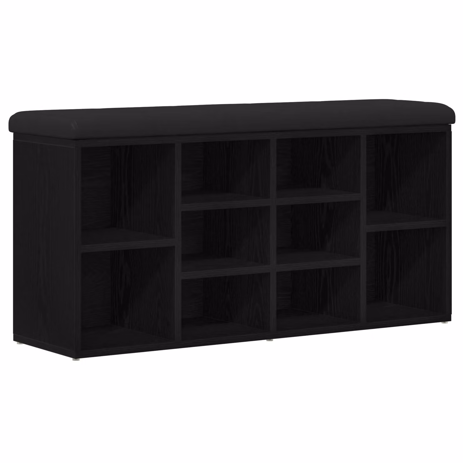 Berkfield Home Black Oak Storage Bench W/D/H: 100 x 30 x 48 cm – 2