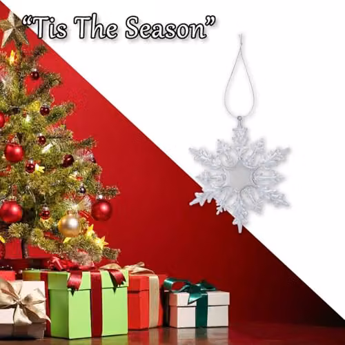 VFM e-Store Silver Snowflake Hanging Decoration, W: 21 cm, H: 20 cm – 5