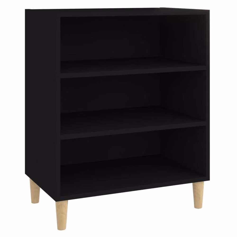 Berkfield Home Black Engineered Wood Sideboard W: 57 cm, D: 35 cm, H: 70 cm – 3