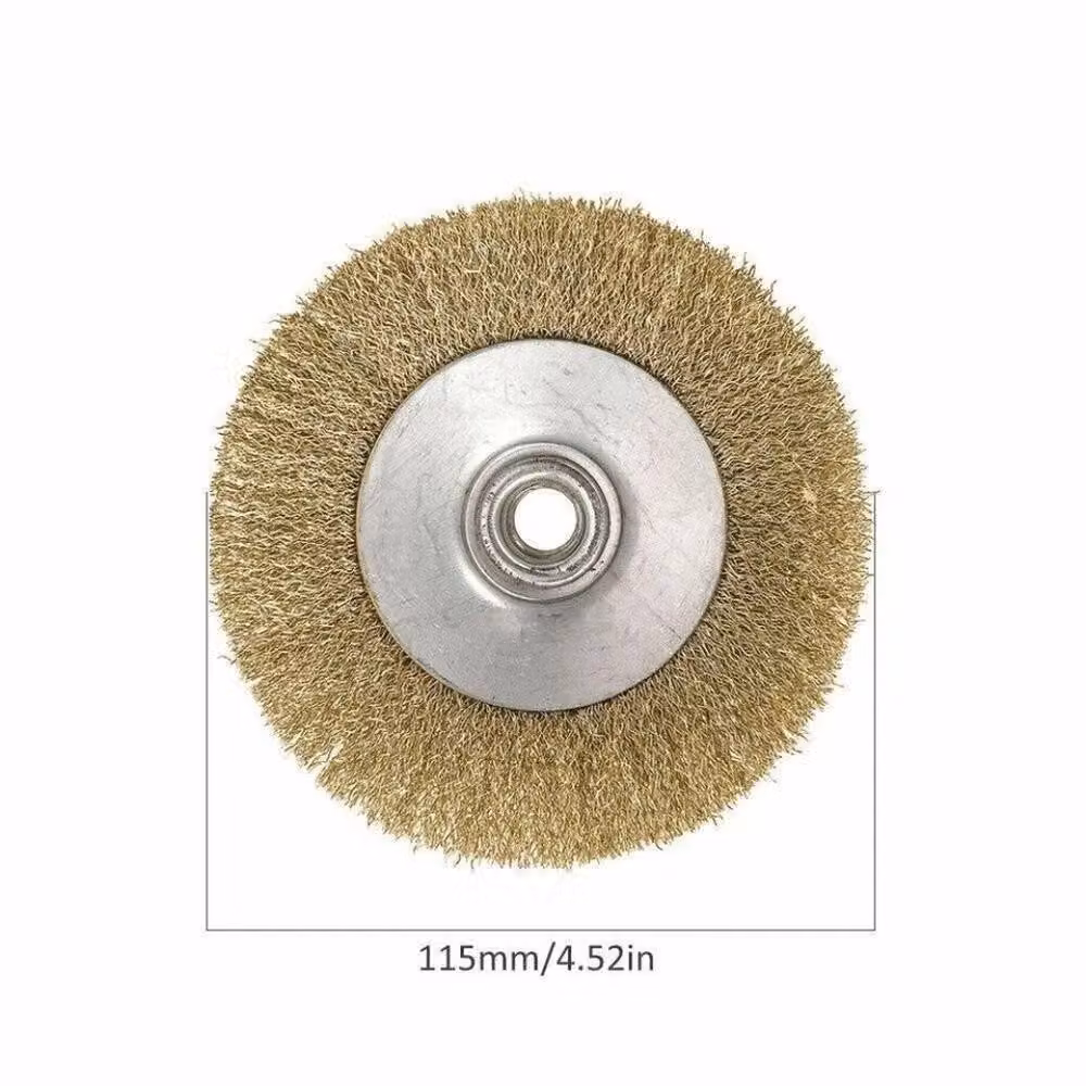 EONLION 3 Piece Brass Wire Cup Brush Wheel Set for Angle Grinders, Diameter: 115 mm – 2