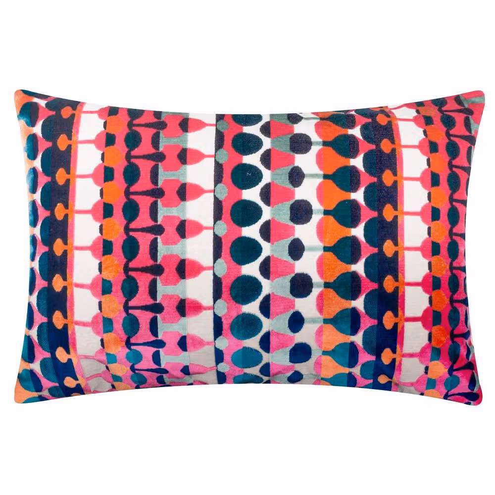 furn. Metro Abstract Multicolour Velvet Rectangular Cushion, W/D/H: 60 x 40 x 40 cm – 2