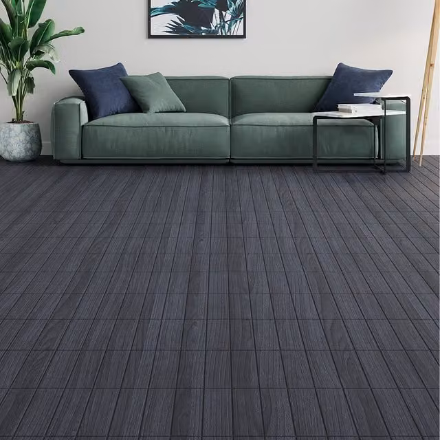 Komore WPC Interlocking Deck Tiles in Blue Grey