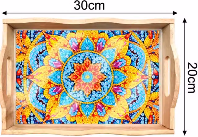 Syntego Mosaic Pattern Tray Diamond Art Kit in Multicolour and Yellow