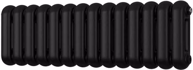 UK Radiators Sherwood Black Round Top Column Radiator, W: 993 mm, H: 300 mm – 1