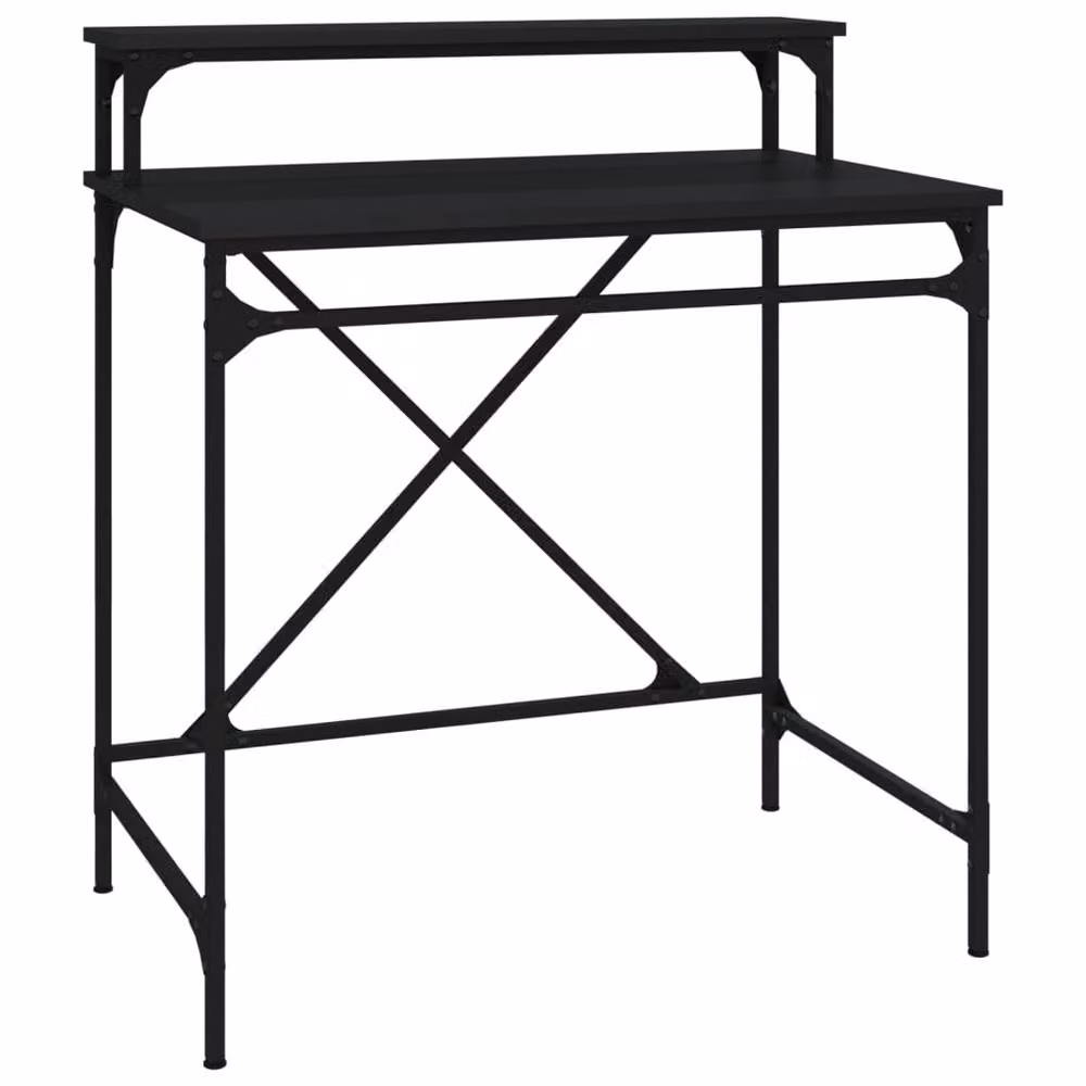 Berkfield Home Charming Writing Desk in Black, W/D/H: 80 x 50 x 90 cm – 2