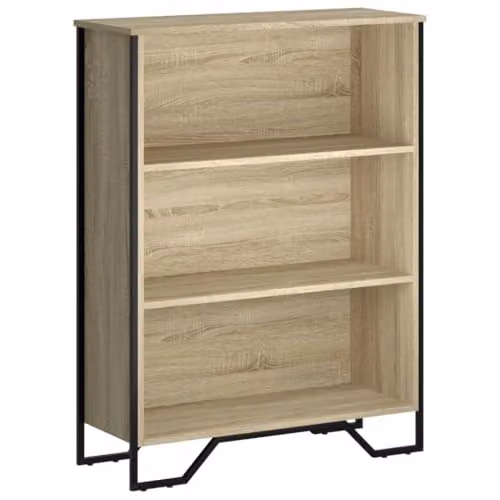 vidaXL Modern Bookcase in Sonoma Oak and Brown, W/D/H: 80 x 31 x 106 cm