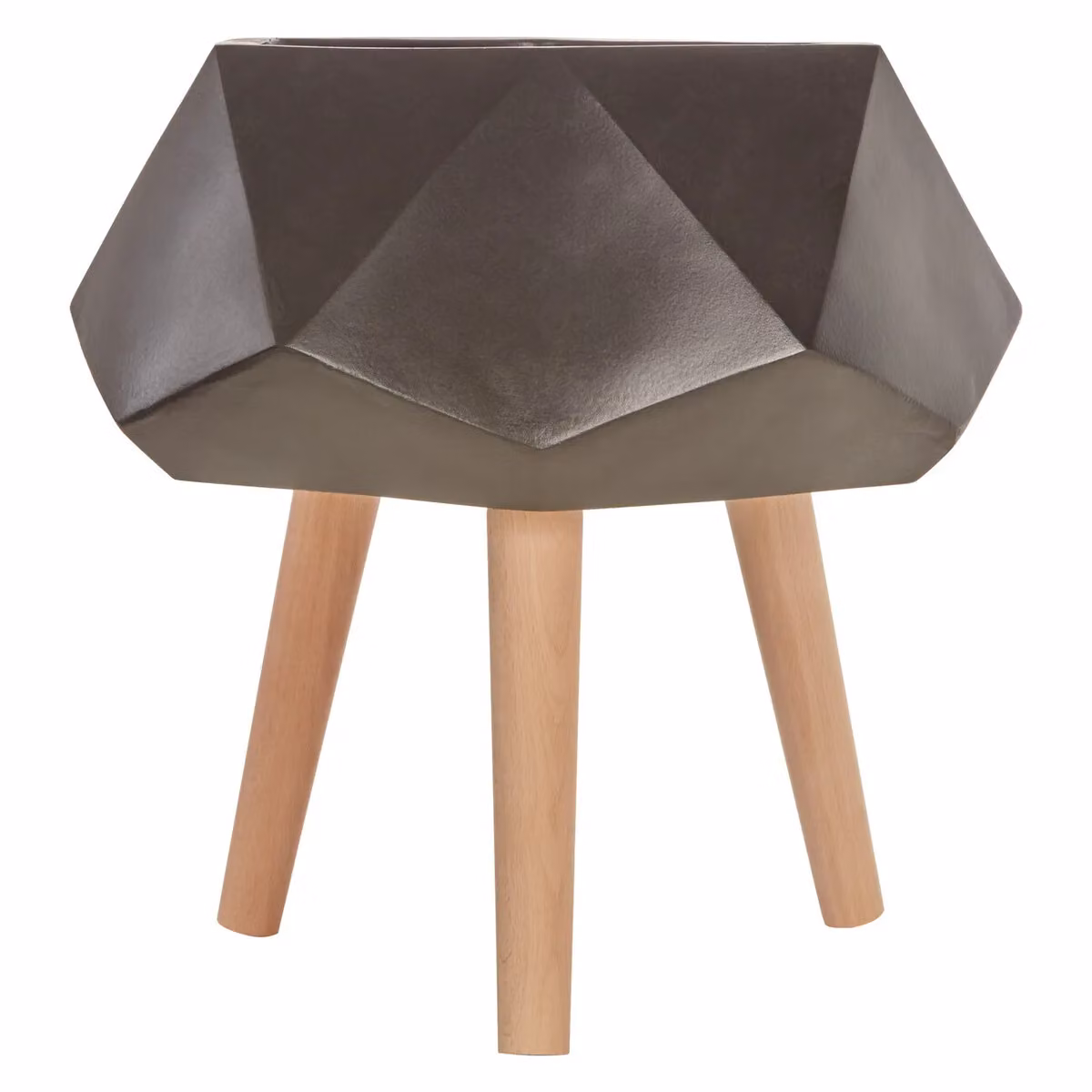 Orsina Darnell Modern Geometric Tabletop Planter in Black, Diameter: 22 cm – 4