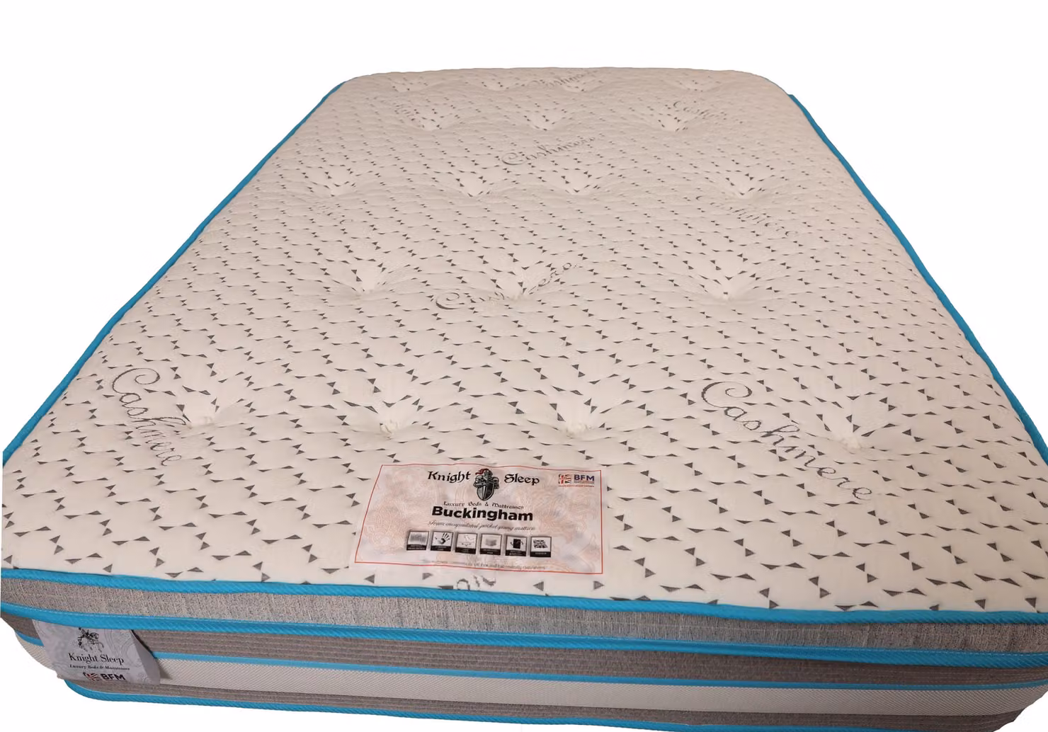 Knight Sleep Hybrid 1000 Pocket Spring Memory Foam Encapsulated Mattress in Grey, W/D/H: 180 x 200 cm – 3