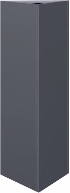 Berkfield Home Anthracite Triangular Steel Planter in Dark Grey, W/D/H: 30 x 26 x 75 cm – 1