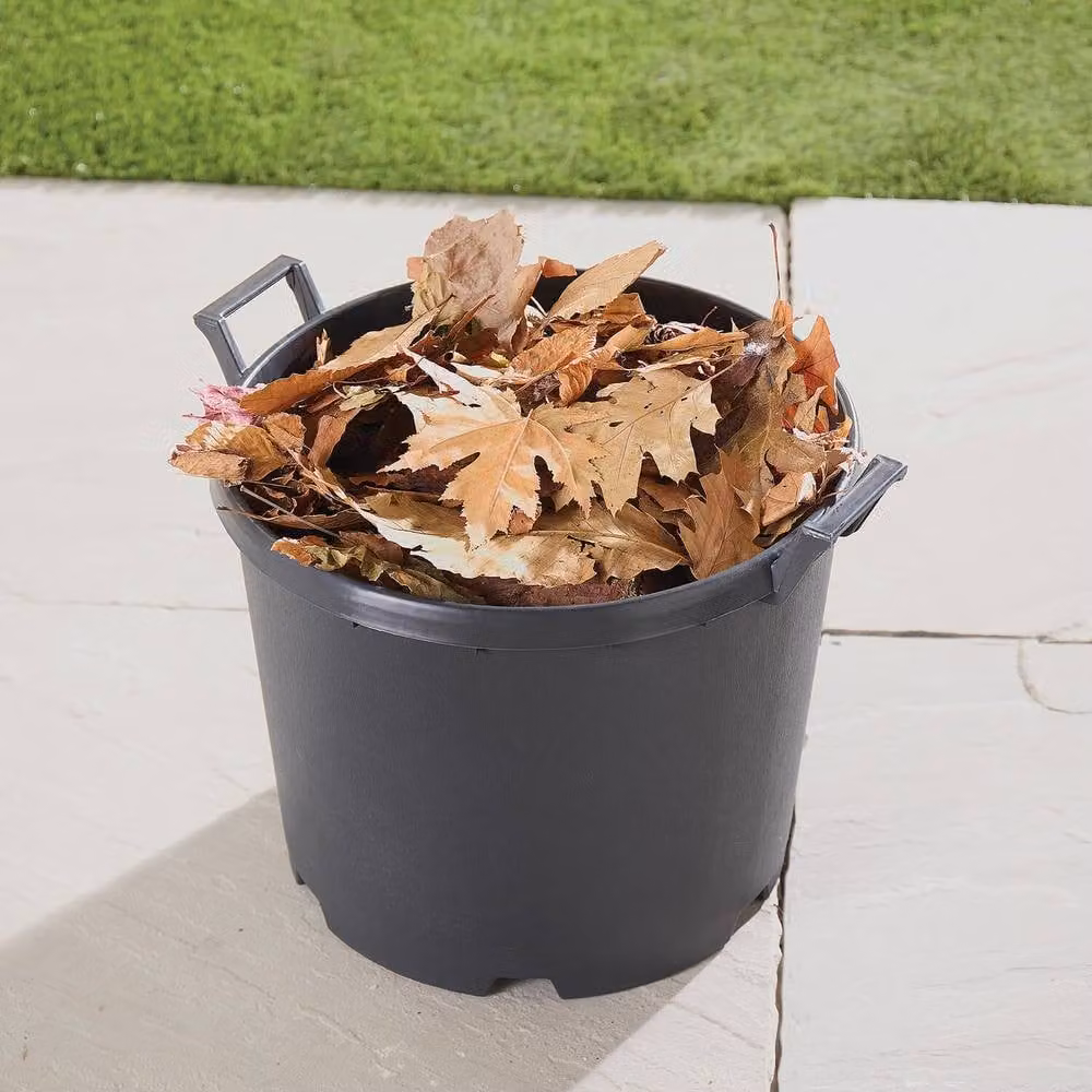 Gainsborough Set of 3 Black Plastic Plant Pots with Handles and Drainage Holes, W/D/H: 38 x 38 x 30 cm – 2