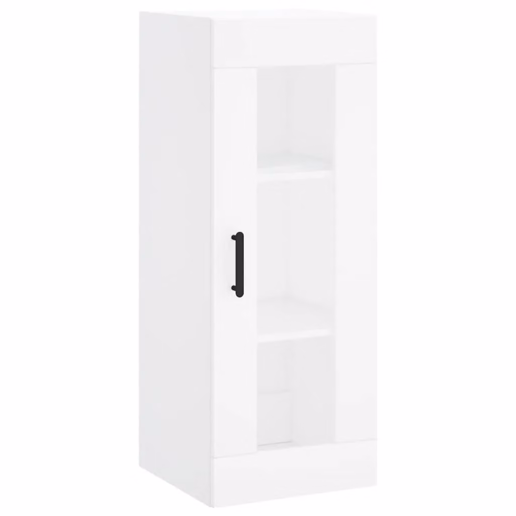 Berkfield Home Wall Mounted Cabinet with Glass Doors, White, W: 34.5 cm, D: 34.5 cm, H: 90 cm – 2