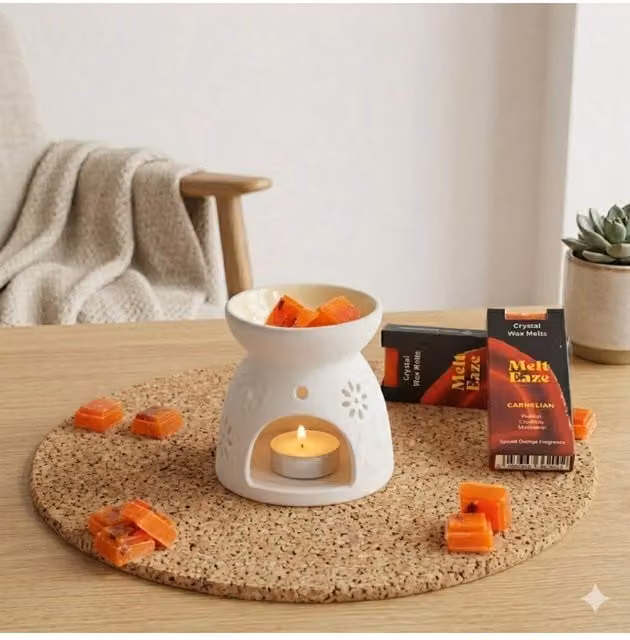 KDMD MeltEaze Carnelian Fire Spiced Orange Wax Melts, 50g