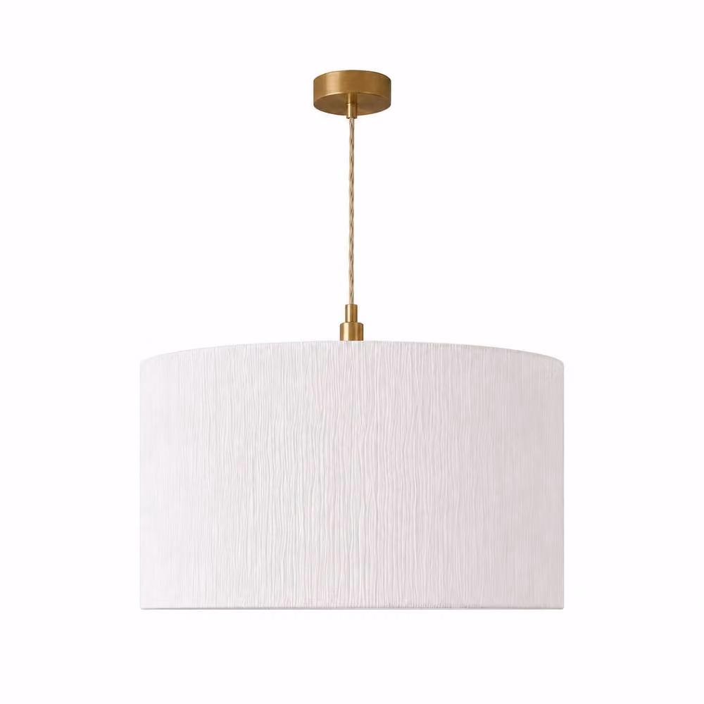 CGC Lighting Ramona White Ruffled Paper Large Lampshade with Diffuser, Diameter: 46 cm – 2