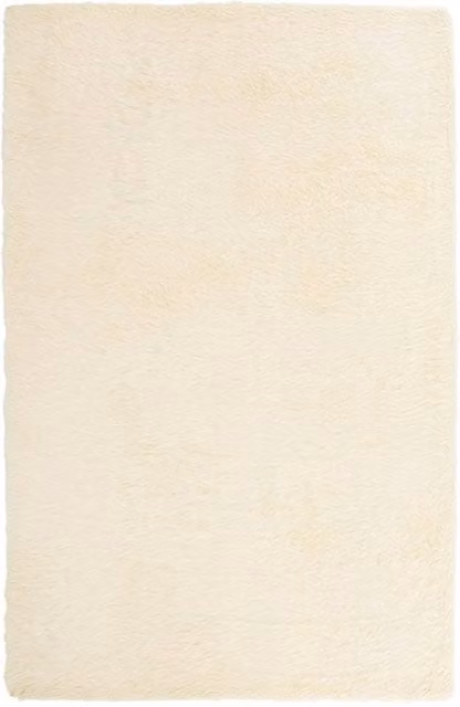 Berkfield Home NAVARRA Shaggy High Pile Rug in Beige, W: 130 cm, D: 200 cm