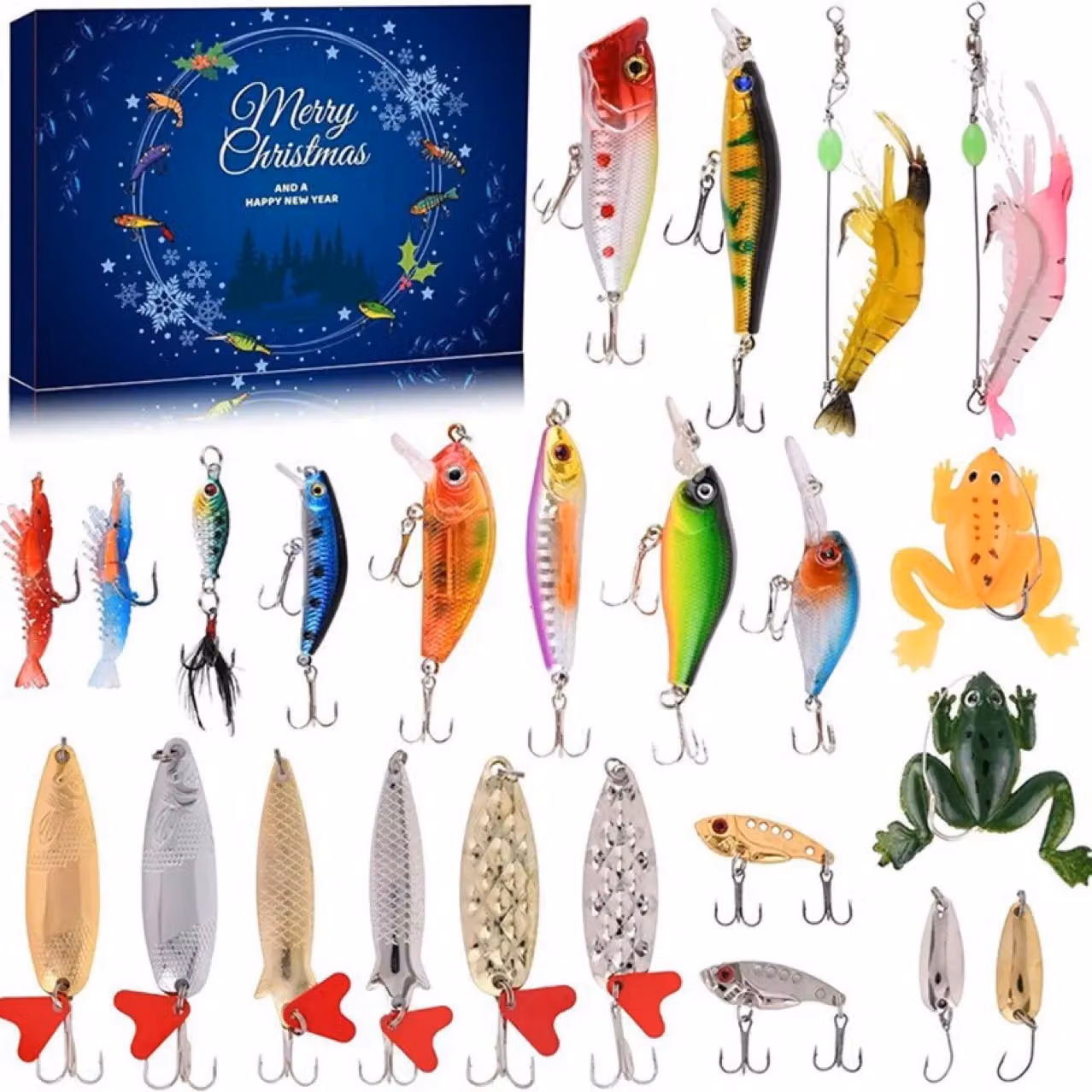 Leaper Christmas Fishing Lure Advent Calendar in Dark Blue – 2