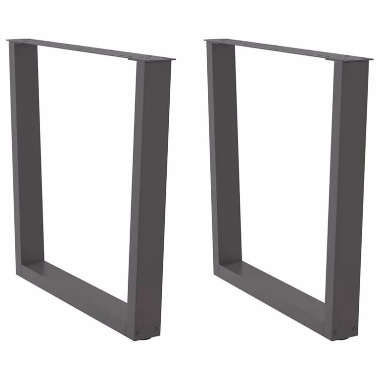 Berkfield Home V-Shape Dining Table Legs, 2 Piece Steel Set in Anthracite Grey, H: 72-73.3 cm x W: 80 cm