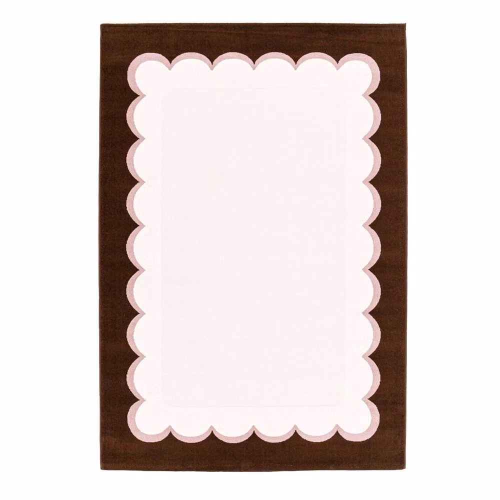 Sweekeek Pink and Brown Abstract Indoor Rug, W: 120 cm, D: 170 cm – 3