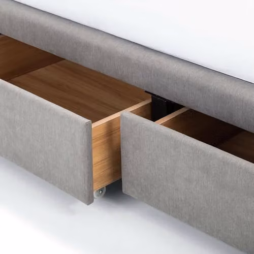 Julian Bowen Fullerton Upholstered Fabric Storage Bed with 4 Drawers in Grey, W/D/H: 180 x 200 x 161 cm – 3