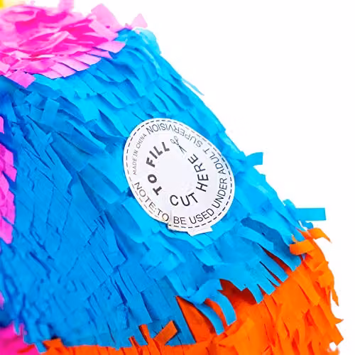 Fax Potato Number 0 Pop-Out Piñata Set with Stick and Blindfold in Multicolour – 3
