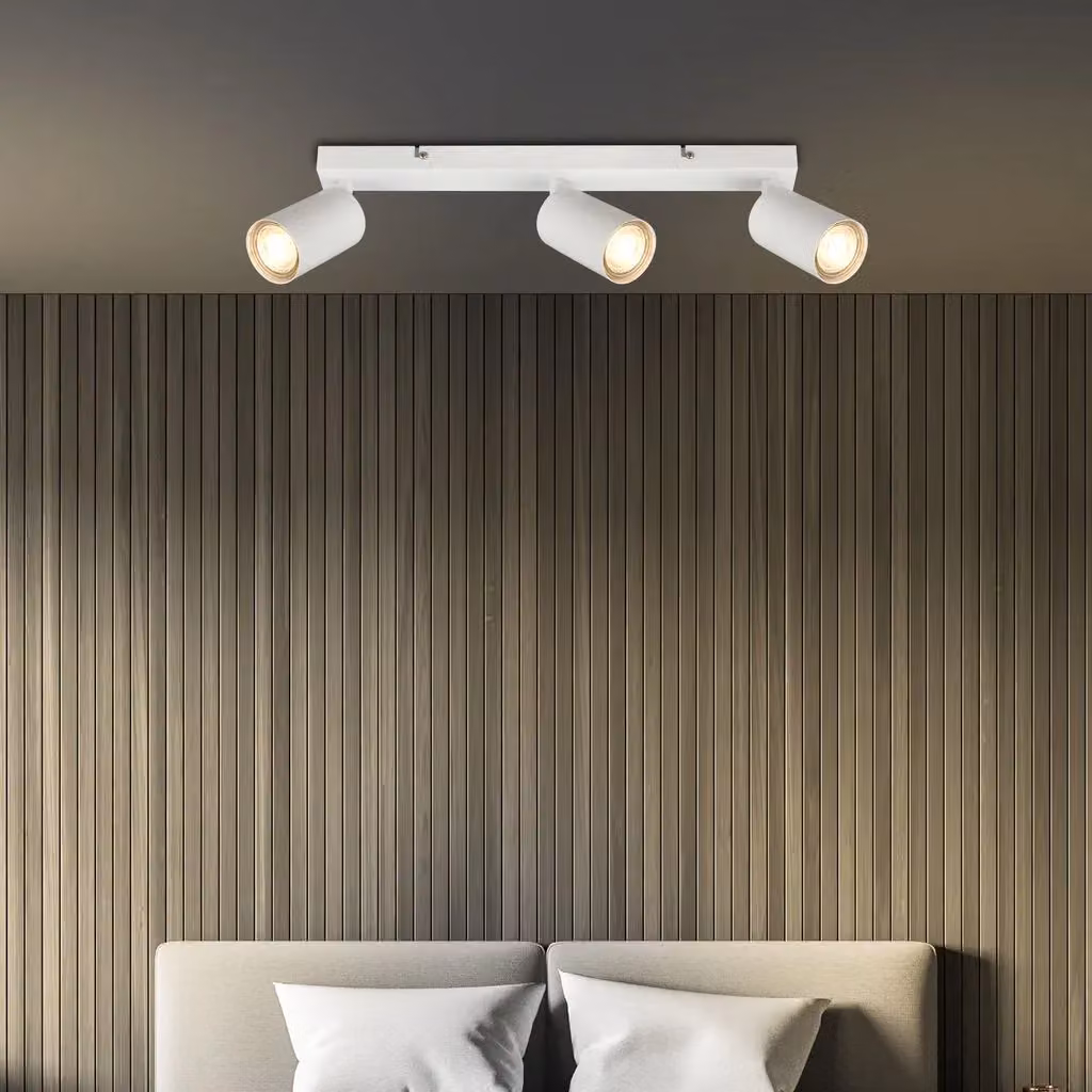 Briloner 3-Light GU10 LED Ceiling Spotlight in White Metal – 5