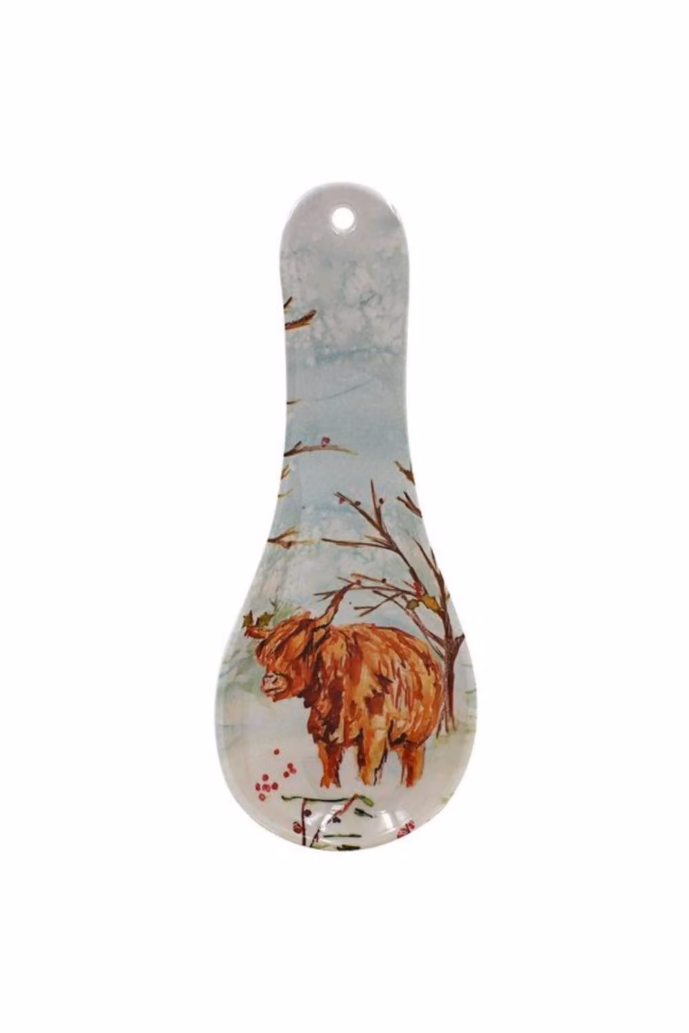 KDMD Highland Cow Ceramic Spoon Rest, 3 Pack, Brown and Multicolour – 2