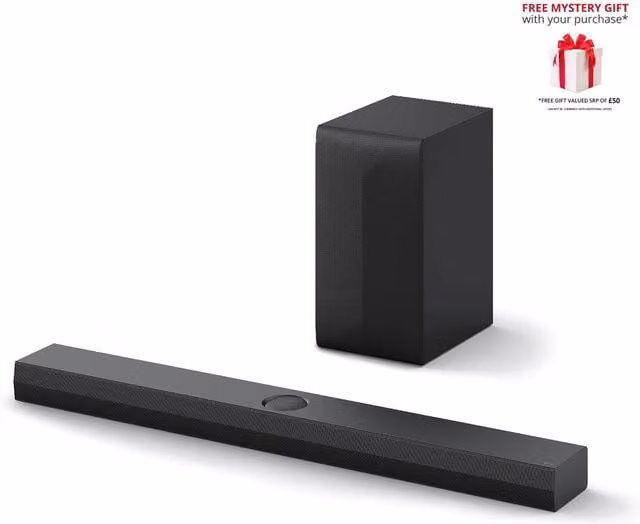 LG US70TY 3.1.1 Channel Soundbar with Dolby Atmos and Subwoofer, Black