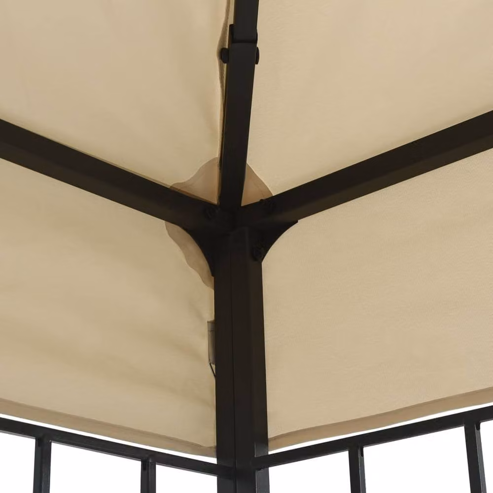 Berkfield Home Gazebo in Beige, W: 6 m, D: 3 m – 2