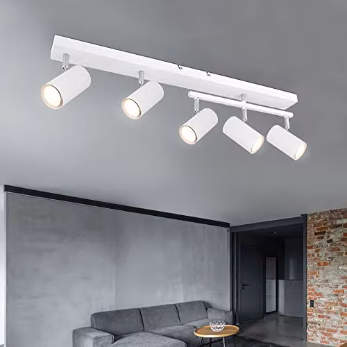 Netlighting Robby Ceiling Spotlight Bar in White with 5x GU10 Sockets, W/D/H: 70 x 35 x 17 cm – 3