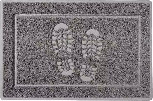 Oseasons Footprints Large Sanitising Doormat in Grey