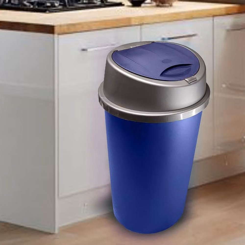 SPETLEK Touch Top Kitchen Bin in Navy Blue – 4
