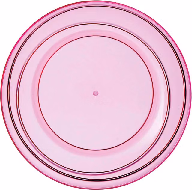 Orsina Pink Geometric Plastic Dessert Plate