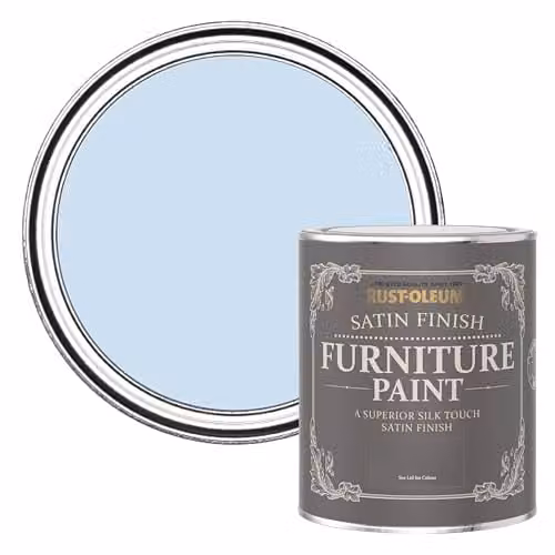 Rust-Oleum Water-Based Satin Furniture and Skirting Board Paint, Blue, 750ml