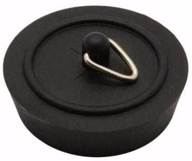 Securit Black Plastic Basin Plug – 1
