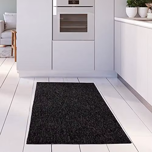THE RUGS Flex Collection Modern Low Pile Area Rug, Grey, W: 80 cm, L: 150 cm – 3