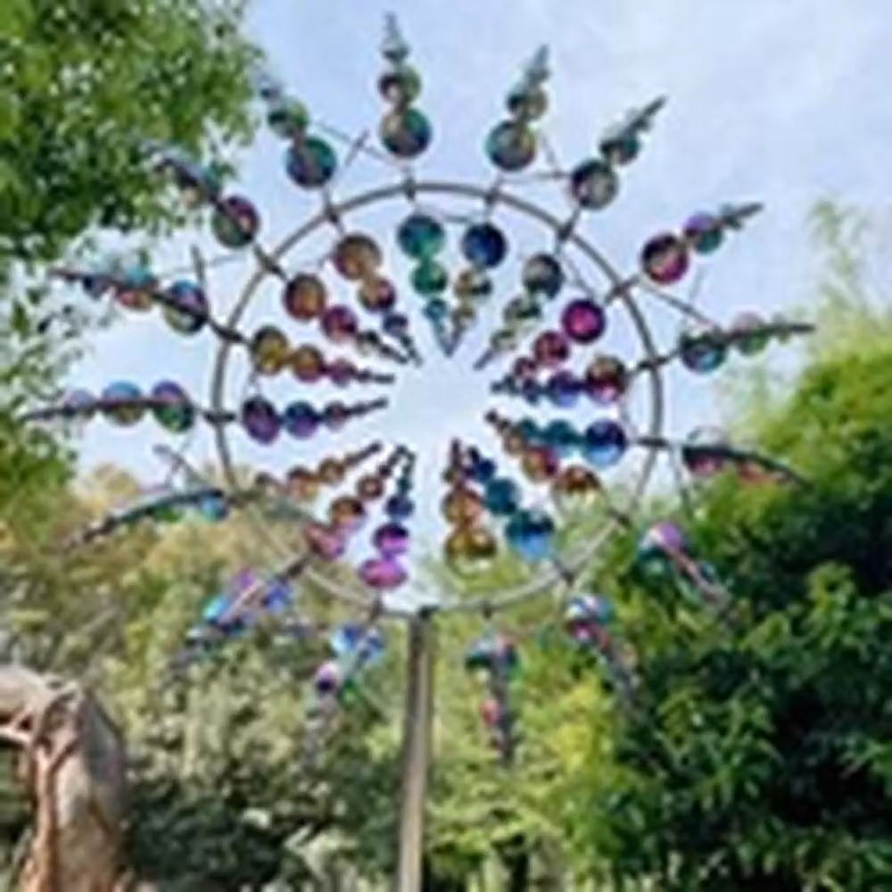 EONLION Multicolour Metal Wind Spinner Abstract Garden Ornament – 3