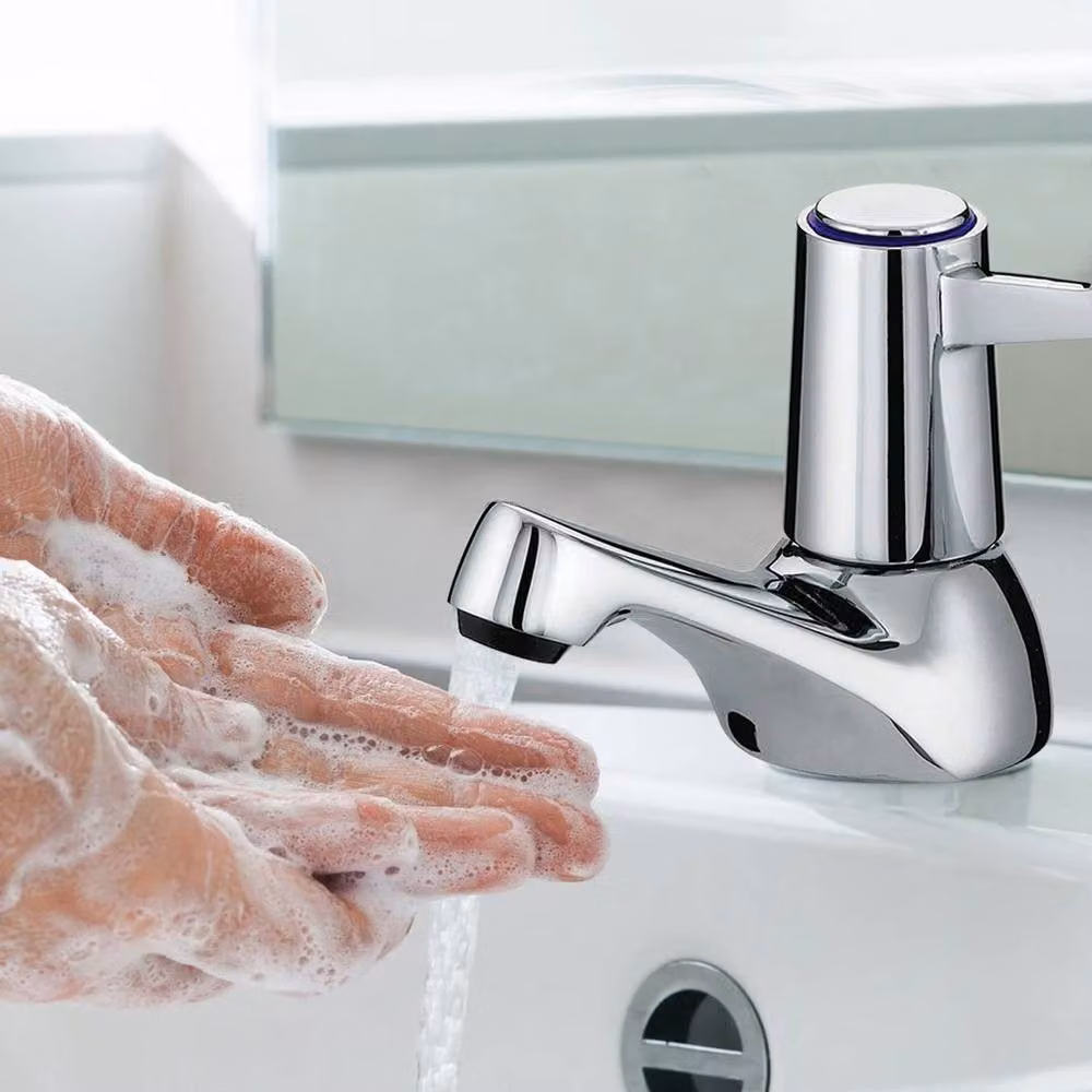 KORVIXA Single Lever Basin Sink Taps in Silver Chrome – 3