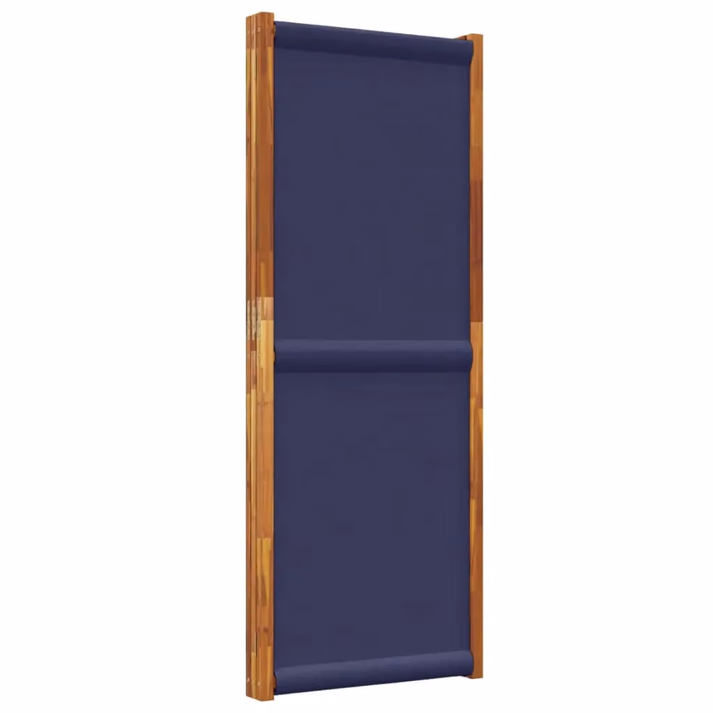 Berkfield Home 3-Panel Acacia Wood Room Divider in Dark Blue, H 210 cm x W 180 cm – 3