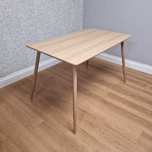 KOSY KOALA Modern Rectangular Dining Table in Brown and Beige, W/D/H: 140 x 70 x 75 cm – 1