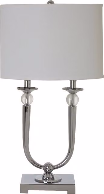 Orsina Modern Tabletop Lamp in Black and Silver