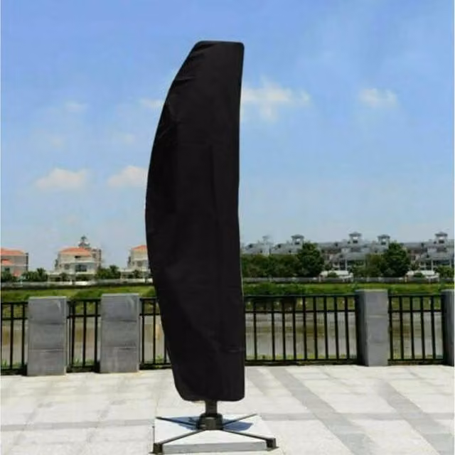 Livingandhome Waterproof Polyester Cantilever Parasol Umbrella Cover in Black
