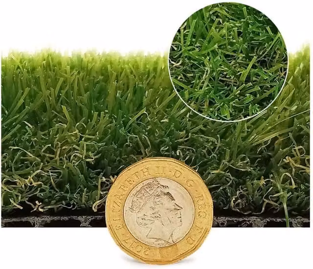 Artificial Grass GB Cape Verde 40mm Artificial Grass in Green, W x D: 400 x 400 cm