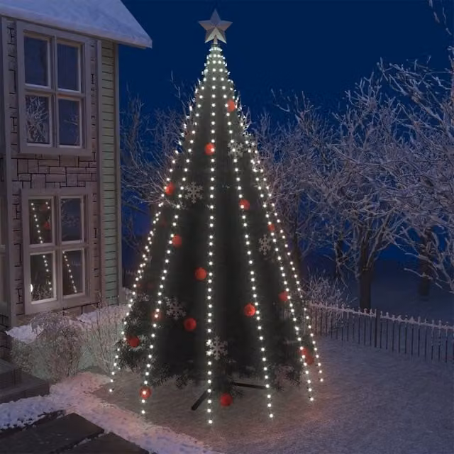 Berkfield Home LED Tree Lights with 500 Cool White LEDs, 500 cm, Indoor and Outdoor Use – 1