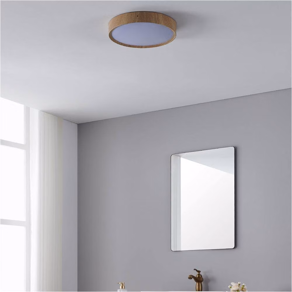 Loops Modern Multicolour Wood Effect LED Ceiling Light – 2