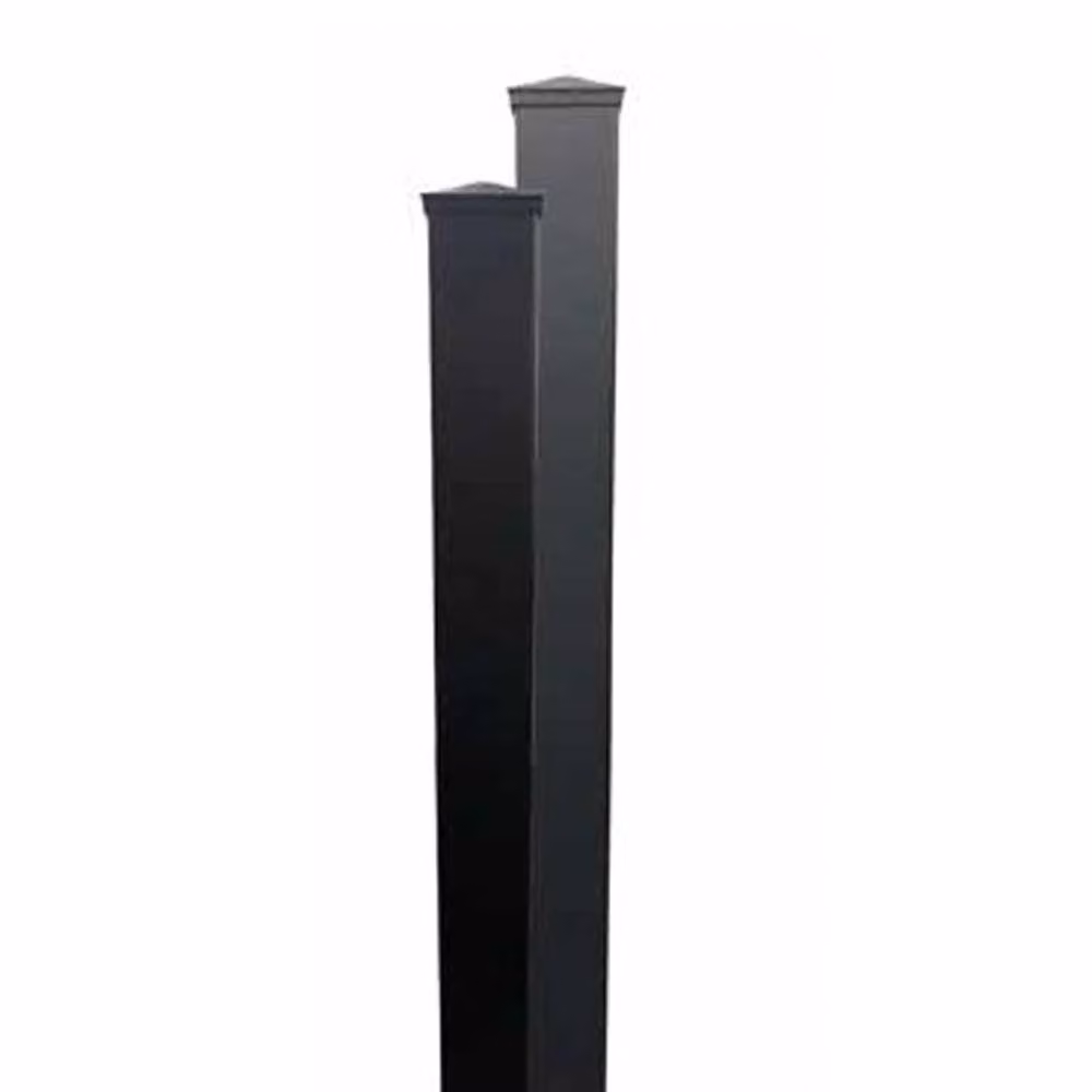 Ready Made Gates Aluminium Surface or Sunken Pedestrian Gate Receiver Post, Grey, H 240 cm x W 5 cm x D 5 cm – 2