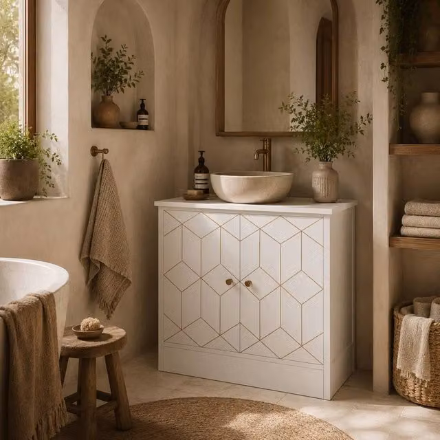 Wyld Haus Verado White Under Sink Bathroom Cabinet W/D/H: 60 x 30 x 60 cm – 1