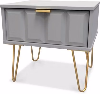 Welcome Furniture Welcome Cube 1 Drawer Bedside Table in Grey or White