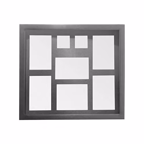 Premier Housewares Multi-Photo Tabletop Frame, Silver and Grey, Rectangular, W/D/H: 40 x 36 x 8 cm – 2